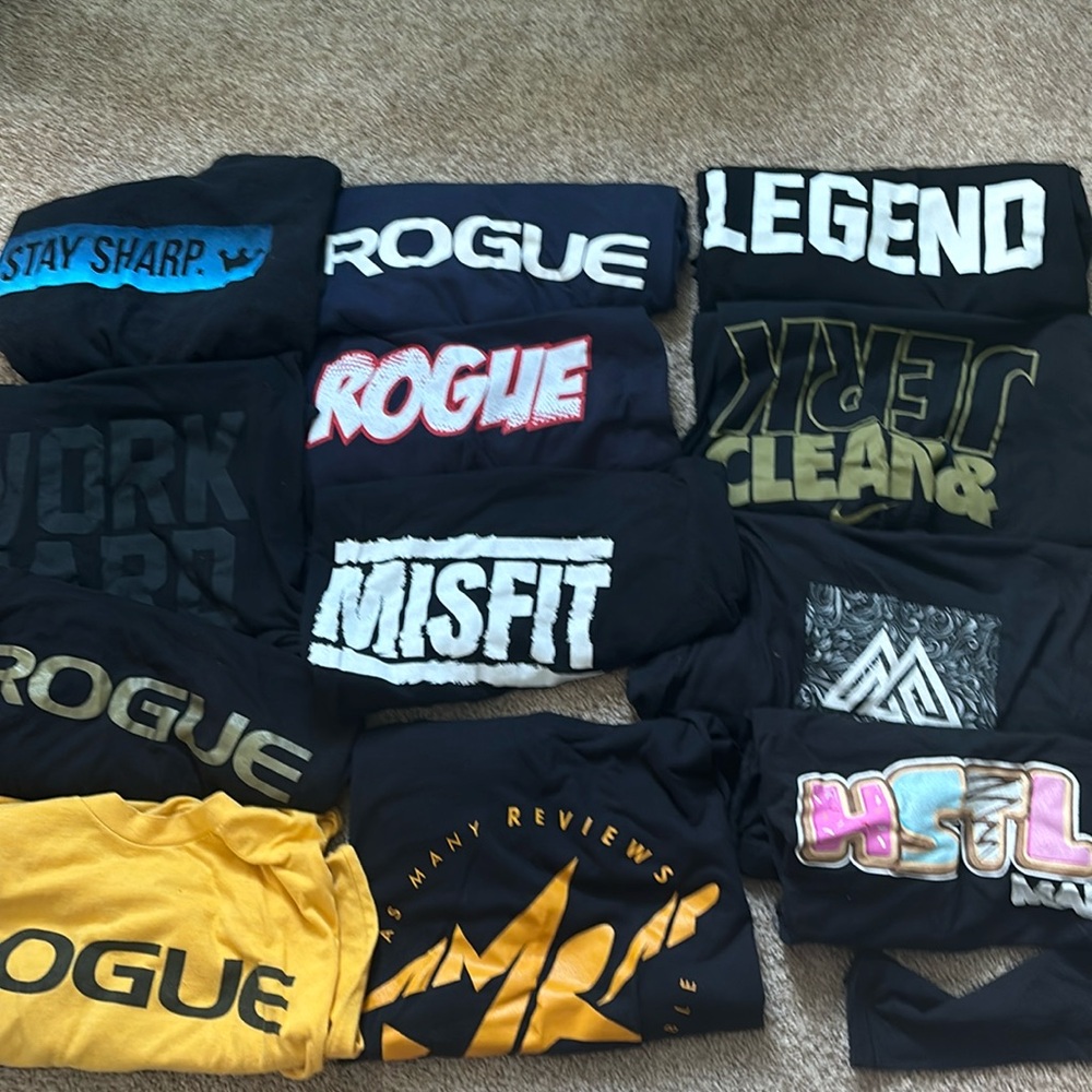 Lot of 12 CrossFit training shirts